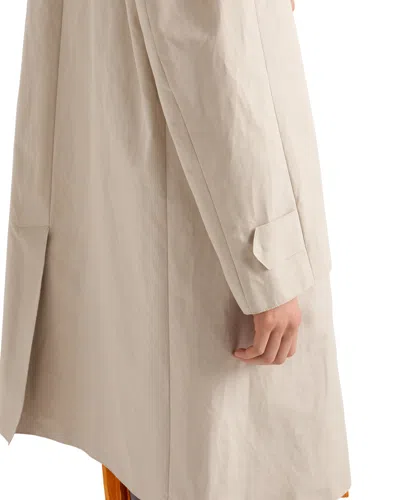 Prada Single-breasted Coat In Neutral