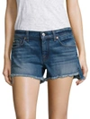 7 FOR ALL MANKIND Cut-Off Step Hem Denim Shorts