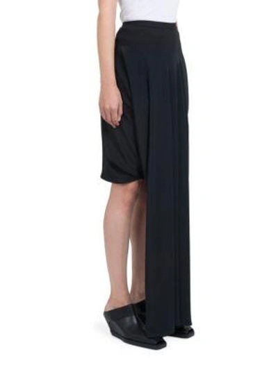 Shop Rick Owens Long Asymmetric Shorts In Black