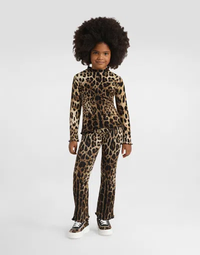 Dolce & Gabbana Leopard-pattern Top In Multi