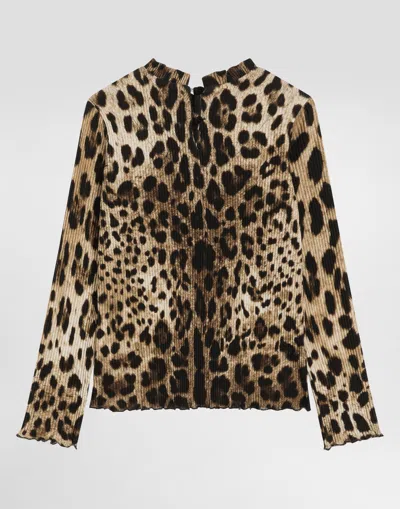 Dolce & Gabbana Leopard-pattern Top In Multi