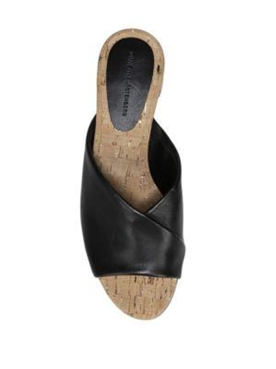 Shop Diane Von Furstenberg Faleria Cork Heel Leather Mules