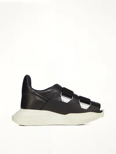 Rick Owens Burritogeth Sneakers Contrast Sole Round Toe In Black