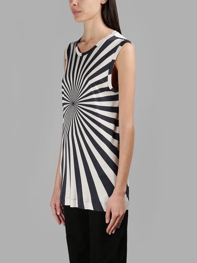 Shop Gareth Pugh Black/white Sleeveless T-shirt