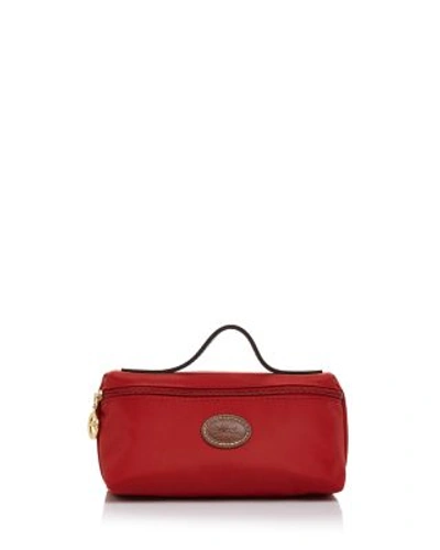 Shop Longchamp Le Pliage Cosmetic Case In Burnt Red