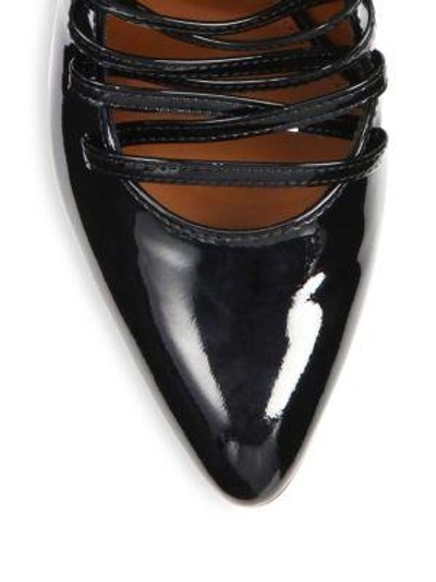 Shop Givenchy Show Line Patent Leather Lace-up Pumps In Black
