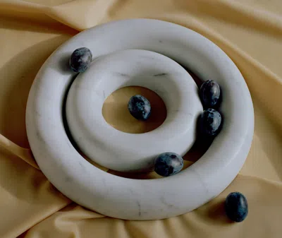 Bloc Studios Marmo Donuts Decorative Object In White