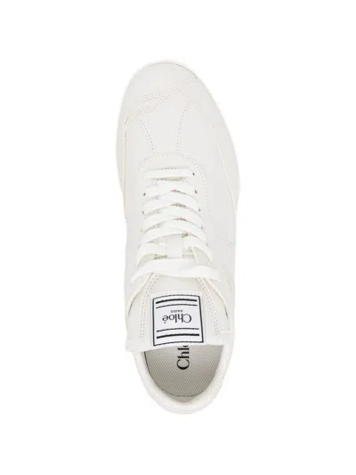 Chloé Kick Leather Sneaker In White