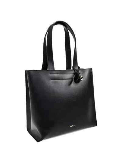 Furla Divide It Borsa Shopping S Nero Nero Pelle Di Vitello Sidney Donna In Black