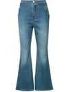 ELLERY ELLERY FLARED CROPPED JEANS - BLUE,7RXP202F836311885988