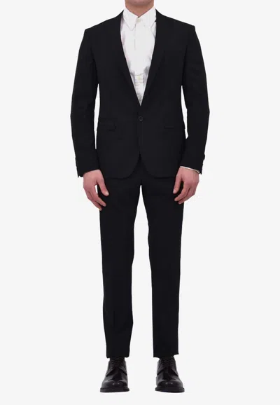 Tonello Single-breasted Wool Suit In Black