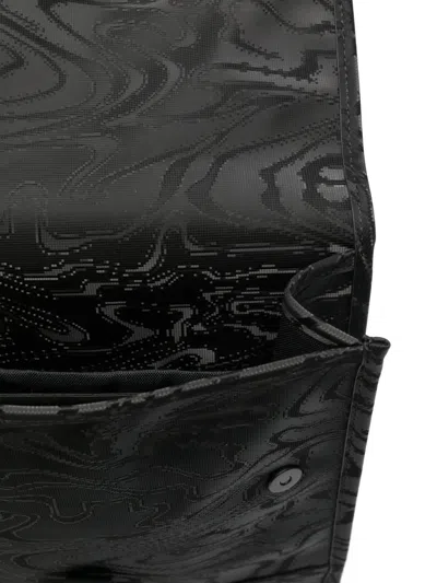 Rains Mini Abstract-print Backpack In Black