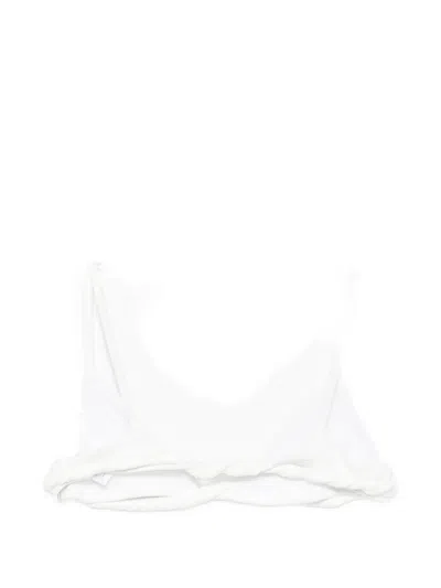 Christopher Esber Rolled-up Bikini Top In White