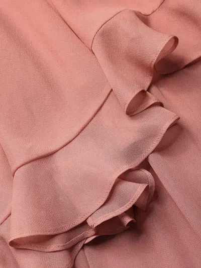 Zimmermann Luna Ruffled Georgette Midi Dress In Pink