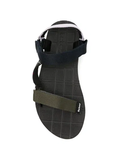 Barbour Mila Touch-strap Sandals In Black