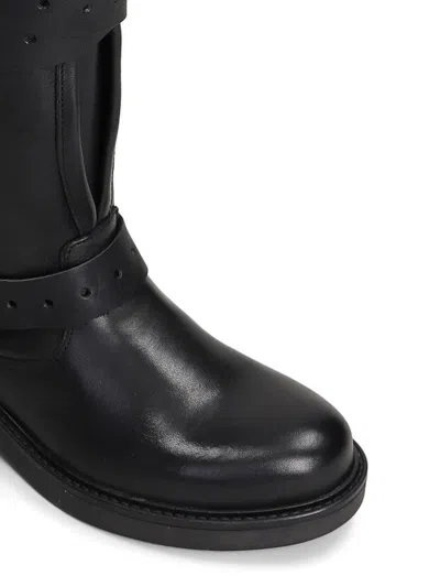 Gisel Moire America Buckle-strap Boots In Multi