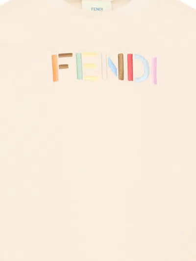 Fendi Logo-embroidered Sweatshirt In Multi