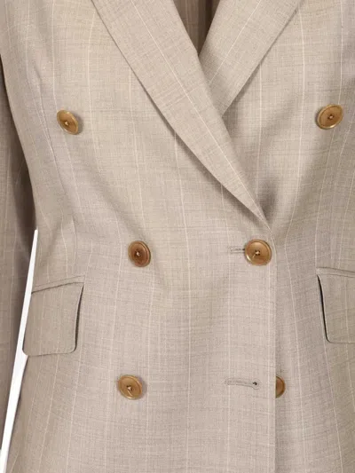 Latorre Double-breasted Blazer In Neutral