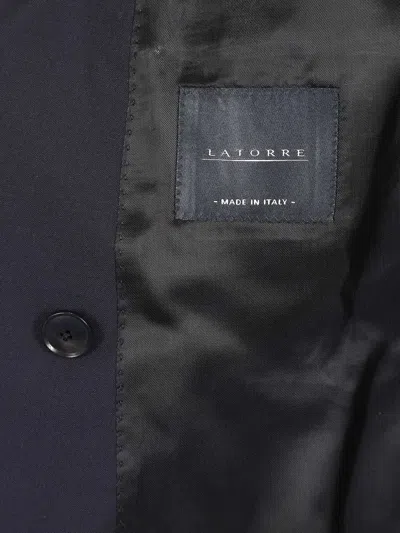 Latorre Double-breasted Blazer In Blue