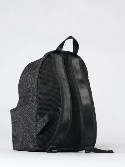 Ea7 All-over Printed Logo Polyester Backpack In Black