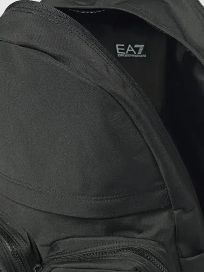 Ea7 Printed Logo Polyester Backpack In Animal Print