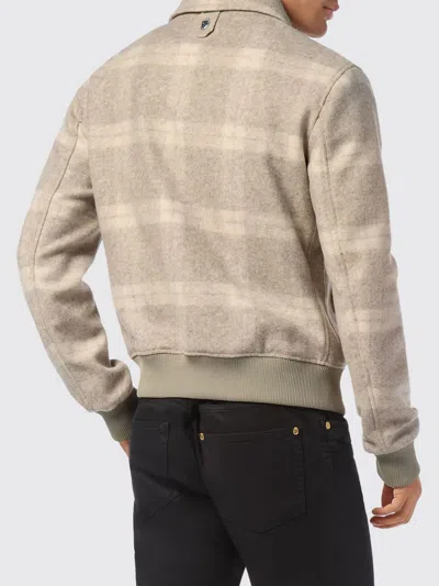 Billionaire Check-crest Bomber Jacket In Neutral