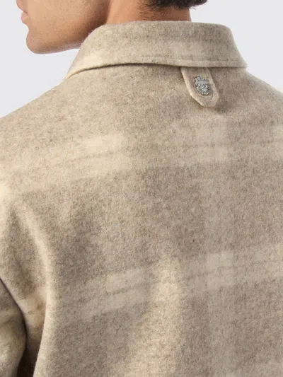 Billionaire Check-crest Bomber Jacket In Neutral