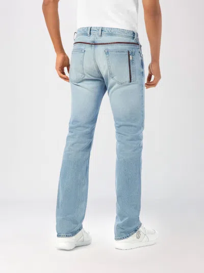 Billionaire Panelled Jeans In Blue