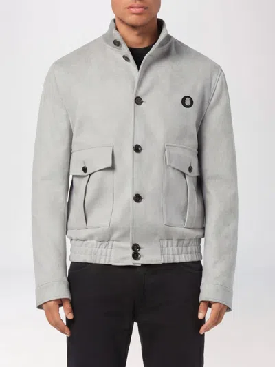 Billionaire Patch-pocket Buttoned Bomber Jacket In Gray