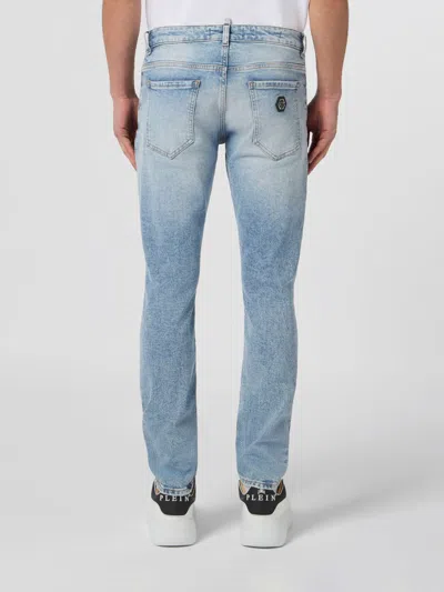 Philipp Plein Super Straight Cut Jeans Basic Men In Blue