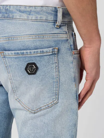 Philipp Plein Super Straight Cut Jeans Basic Men In Blue