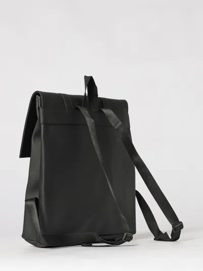 Rains Msn Logo-debossed Waterproof Backpack In Black