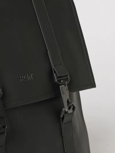 Rains Msn Logo-debossed Waterproof Backpack In Black