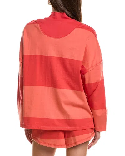 Rd Style Camille Stripe Heavy Jersey 1/2-zip Pullover In Multi