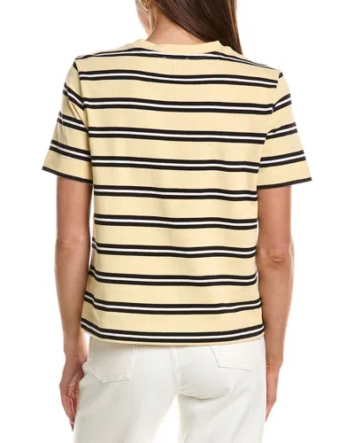 Kenneth Cole Stripe Heavyweight T-shirt In Yellow