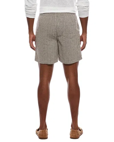 Jason Wu Drawstring Pull-on Linen-blend Short In Brown