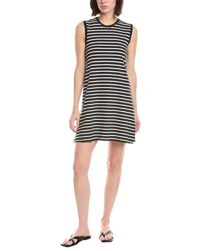 Atm Anthony Thomas Melillo Stripe Classic Jersey Mini Dress In Black