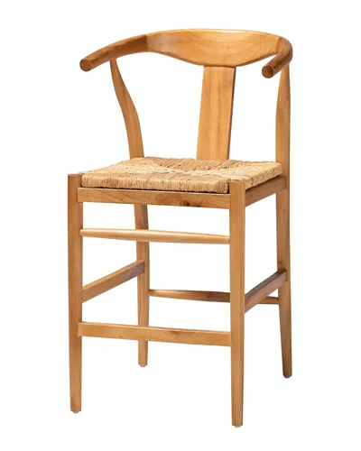 Baxton Studio Fika Counter Stool In Brown