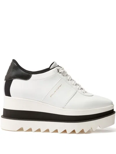 Stella Mccartney Women White Lace Up Sneakers, 7.5 Luxury Sneakers For Women Darveys In Multi