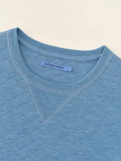 J.mclaughlin Men's Match Play Performance Pullover In Jacquard Heather Light Blue In Blue