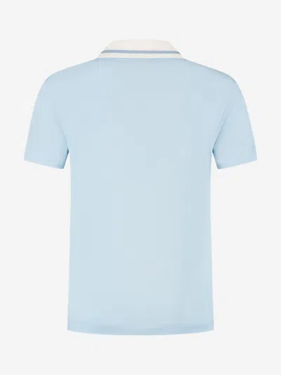 Fendi Logo-detail Polo Shirt In Blue