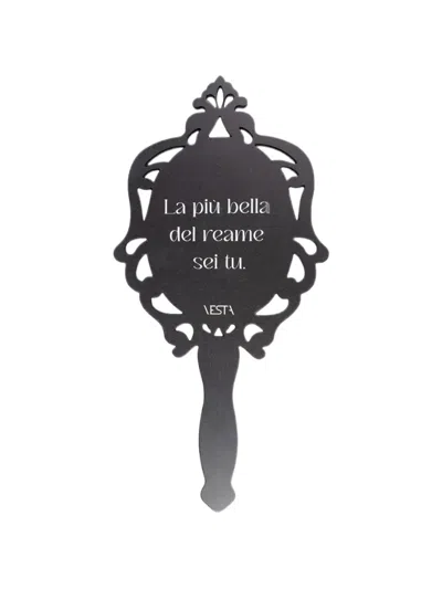 Vesta Madame Baroque-style Handheld Mirror In Gray