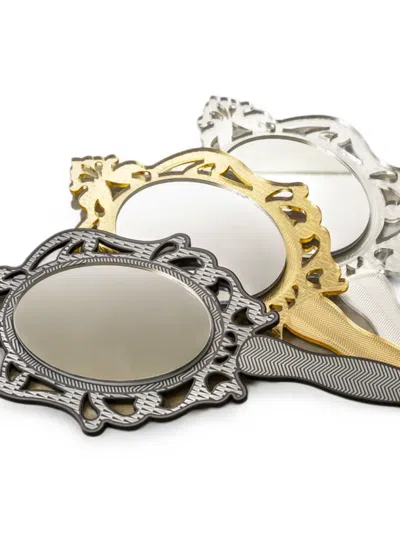Vesta Madame Baroque-style Handheld Mirror In Gray