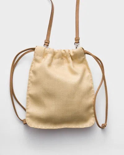 Prada Embroidered-canvas Smartphone Case In Neutral