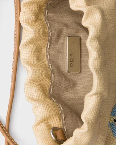 Prada Embroidered-canvas Smartphone Case In Neutral