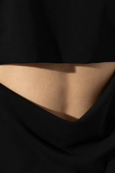Jil Sander Back Slit T-shirt In Black