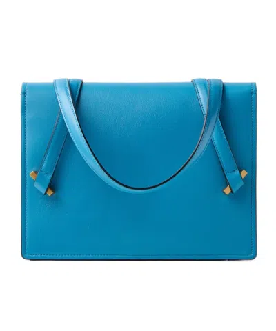 Versace Severine Flap Shoulder Bag In Blue