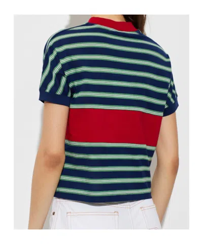 Versace Logo-embroidered Striped Cotton-jersey T-shirt In Black