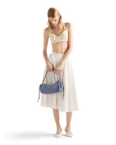 Prada Small Leather Bag In Blue