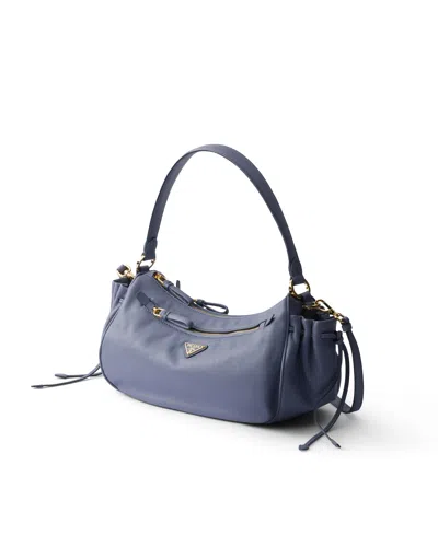 Prada Small Leather Bag In Blue